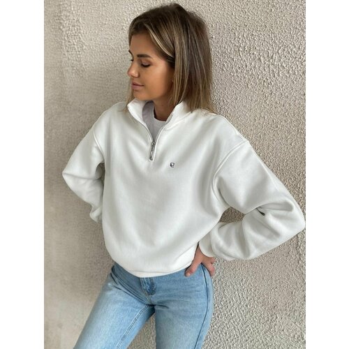 фото Толстовка, размер one size, белый double line