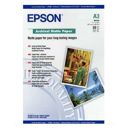 Бумага Epson A3 192 г/кв. м Archival Matte Paper [C13S041344] 50л