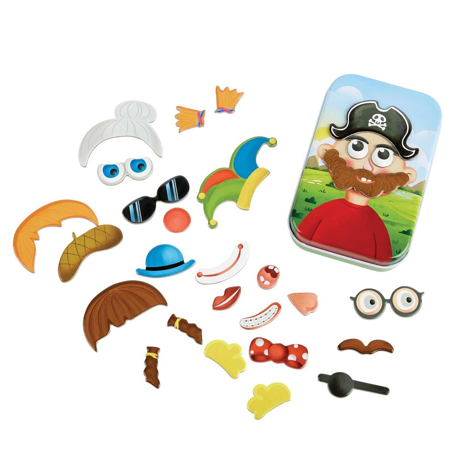 Настольная игра в дорогу Hape магнитная Собери смешной портрет E0476_HP - фото №7