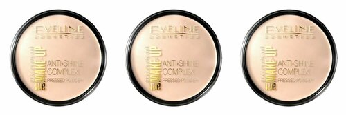 Eveline Cosmetics Пудра матирующая минеральная с шелком Art Professional Make-up, Тон 31 Natural, 3 шт