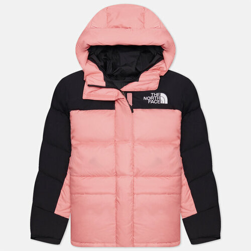 Пуховик The North Face, силуэт прямой, капюшон, подкладка, карманы, размер s, розовый