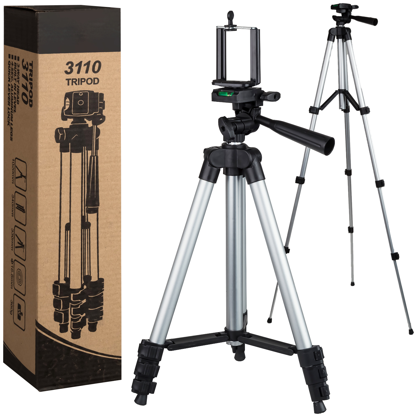 Штатив Tripod 3110 для камеры / Штатив трипод для телефона / Штатив для телефона и камеры 106 см