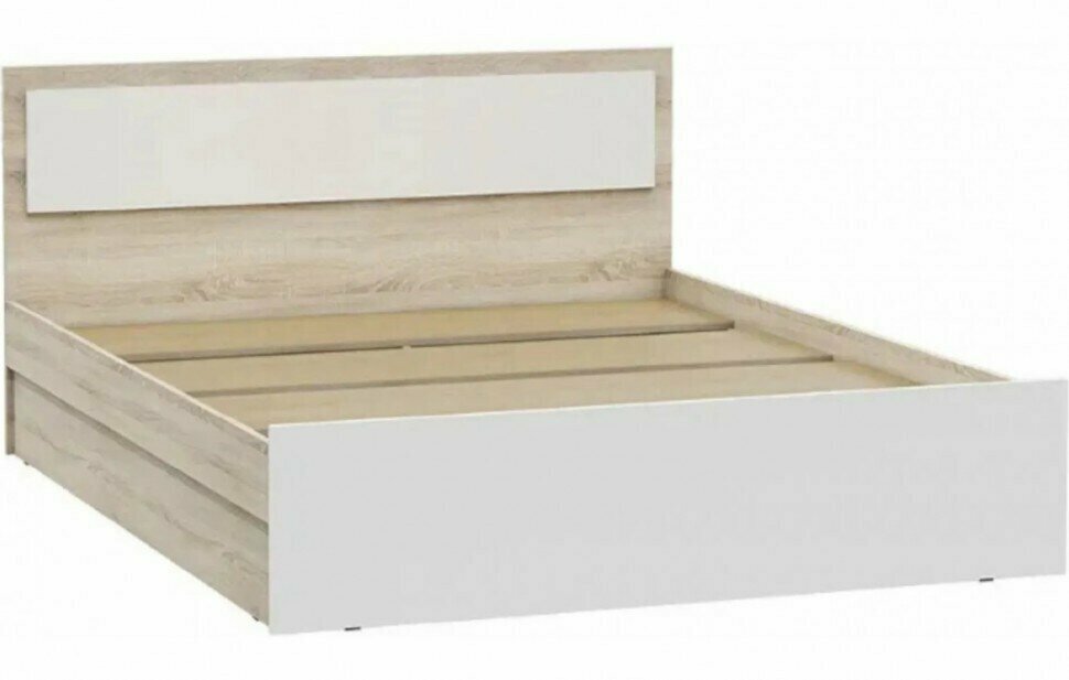 фото Двуспальная кровать Мартина 1,6м (Белый, сонома)