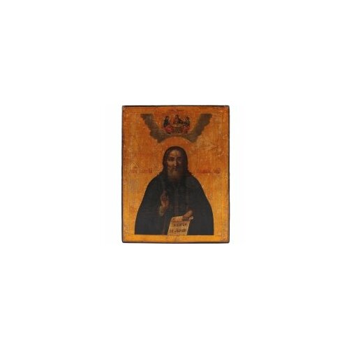 икона прп сергий радонежский 16 век под старину 36х30 Икона Прп. Сергий Радонежский 13,5х17,5 19 век #168115