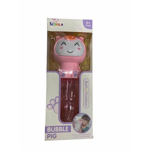 Детская игрушка для купания Свинка с пузырьками/ Пенный генератор Bubble Pig, Розовый
