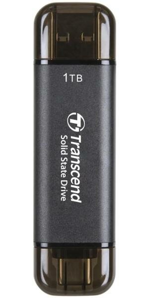 Внешний SSD диск 1.8 1 Tb USB Type-C USB Type A Transcend TS1TESD310C серый