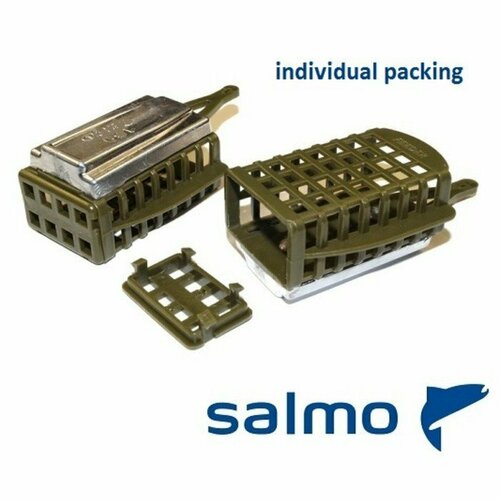 Кормушка фидерная Salmo FEEDER SQUARE с дном, 60 г (комплект из 8 шт)