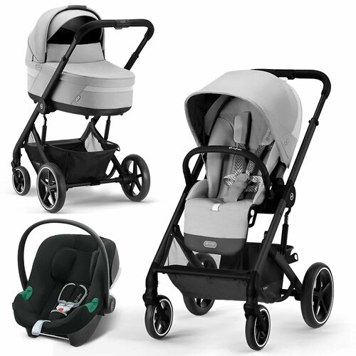 Коляска 3в1 Cybex Balios S Lux 2023 Lava Grey с адаптером и дождевиком