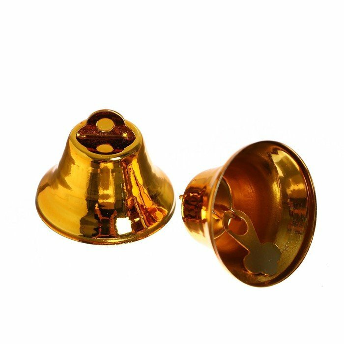 Колокольчик для рукоделия, набор 2 шт, размер 1 шт. — 3 см, цвет золотой (комплект из 18 шт)
