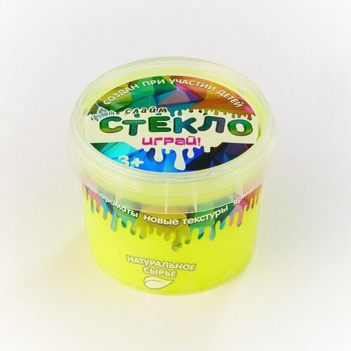 Слайм «Стекло» «Party Slime», 90 г, желтый неон (комплект из 12 шт)