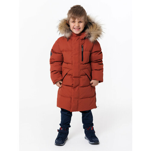 фото Куртка аксарт, размер 140, коричневый