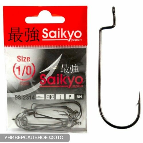 фото Крючки saikyo bs-2314 bn № 3/0, 10 шт (комплект из 5 шт)