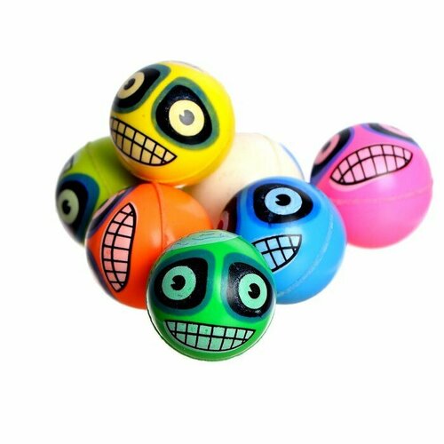 Мяч каучук «Монстрик», цвета микс (комплект из 100 шт) мяч каучук монстрик цвета микс