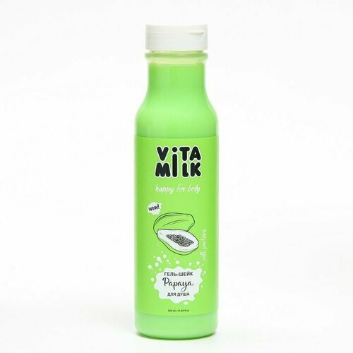 Гель-шейк VitaMilk для душа, папайя и молоко, 350 мл (комплект из 6 шт)