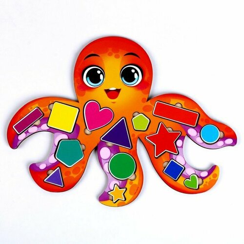 Развивающая игрушка «‎Учим формы и цвета с осьминогом»‎ (комплект из 3 шт)