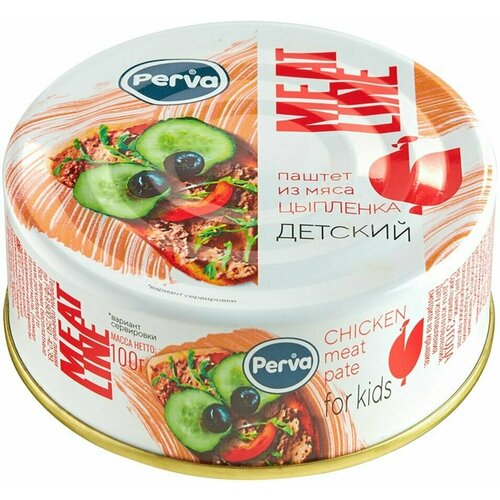 Паштет Perva детский из мяса цыпленка 100г х2шт