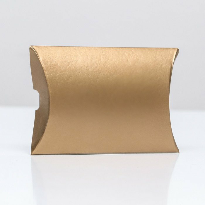 Коробка складная, подушка, золотая, 11 х 8 х 2 см, (комплект из 100 шт)