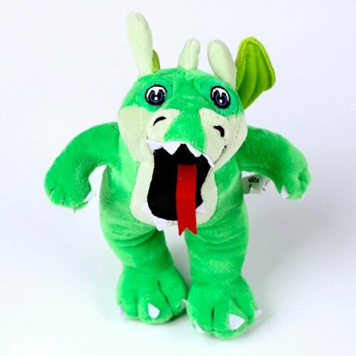 Мягкая игрушка «Дракон», в полный рост, 21 см, цвет зелёный (комплект из 5 шт)