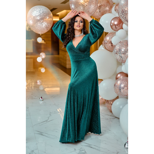 фото Платье mega-moda, размер 48/50, зеленый
