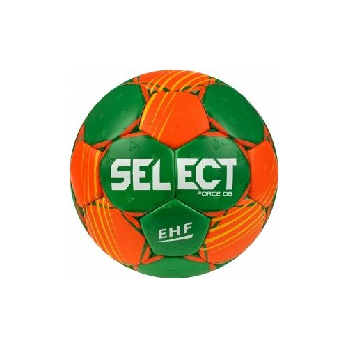 55358-83514 Мяч гандбольный SELECT FORCE DB V22, 1621854446, Junior р.2, EHF Appr, ПУ, гибридная сшивка, оранжево-зеленый