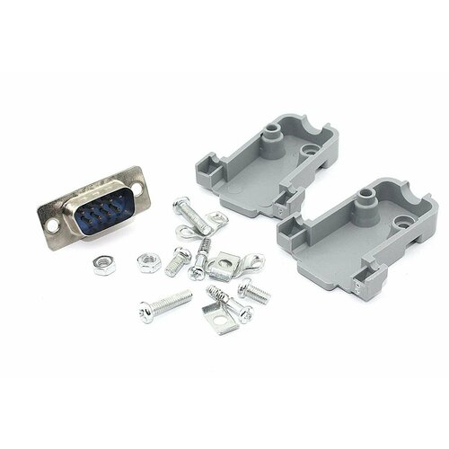 Сборный штекер RS232 DB9 папа 334₽