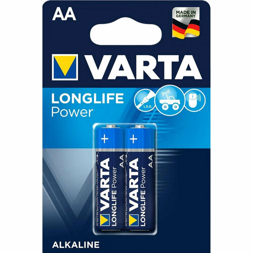 Батарейка Varta LONGLIFE POWER (HIGH ENERGY) LR6 AA BL2 Alkaline 1.5V (4906) (2/40/200) Varta LONGLIFE POWER LR6 AA (04906121412) батарейка varta longlife power high energy lr03 aaa 04903121412 bl2 alkaline 1 5v