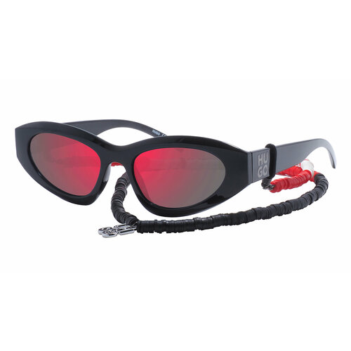 солнцезащитные очки hugo hugo hg 1282 s 807 ao 53 hg 1282 s 807 ao черный Солнцезащитные очки BOSS, черный