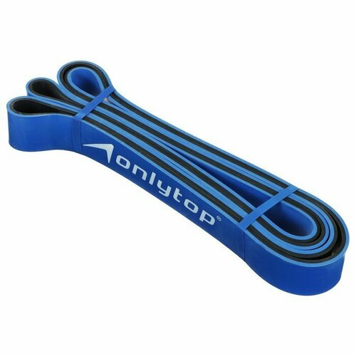 Эспандер ленточный многофункциональный ONLYTOP 208х32х045 см 15-40 кг цвет синийчёрный комплект из 2 шт 2429₽