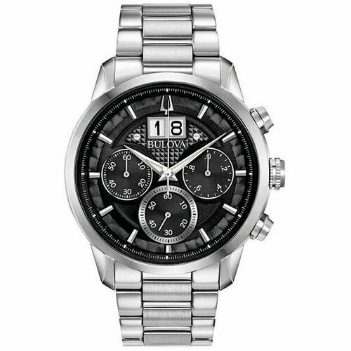 Наручные часы BULOVA 96B319, серебряный, черный