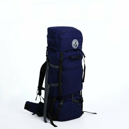 фото Рюкзак туристический, 100 л, отдел на шнурке, 2 наружных кармана, цвет синий taif