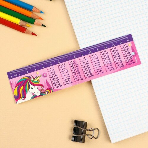 Линейка-закладка пластиковая 15 см ЗЛ-15 