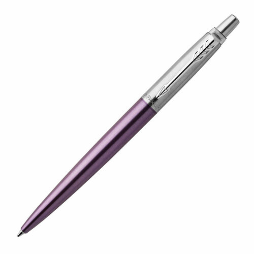 фото Ручка шариковая parker "jotter core victoria violet ct", корпус фиолетовый, темно-коричневый чехол из экокожи, синяя (2061286)удалить по задаче