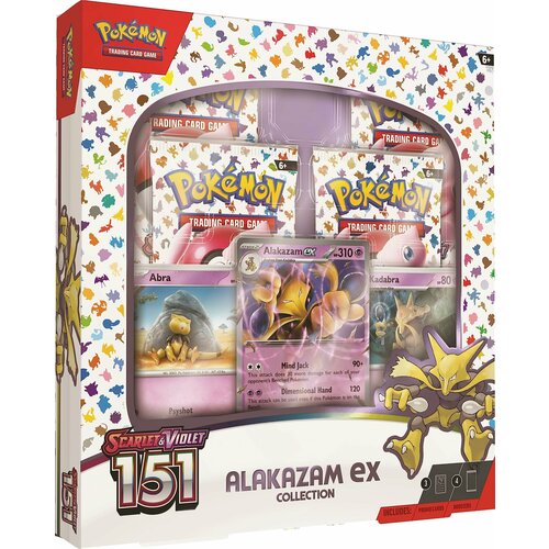 Набор карточек Pokemon 151 Alakazam EX Collection альбом 9 карт с покемоном 900 шт карманная боевая карточка с покемоном детский подарок на день рождения рождественский подарок без карт