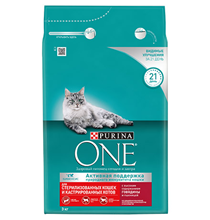 Корма Purina One / Сухой корм Пурина Уан для Стерилизованных кошек и Кастрированных котов Говядина и пшеница
