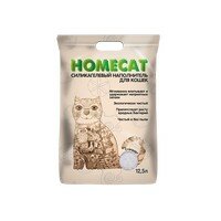Силикагелевый наполнитель Хоумкэт для кошачьего туалета Стандарт без запаха 12,5 л