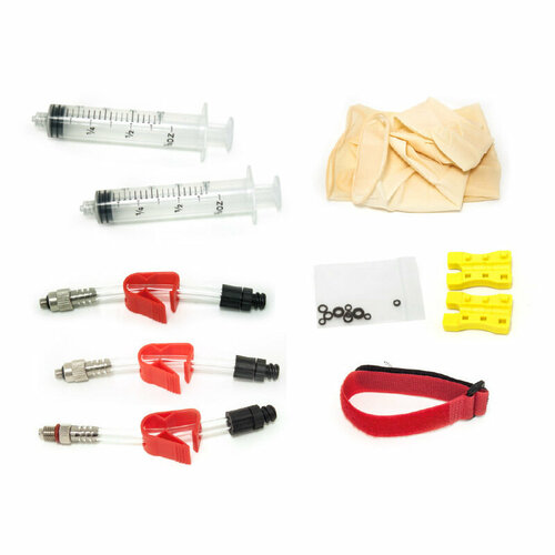 набор для прокачки rockshox reverb bleeding kit incl hydraulik oil w2 5 120ml 00 4318 007 001 Тормозной набор для прокачки диск. гидравлич. тормозов AVID BLEED KIT CLARKS