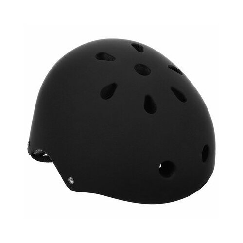 Шлем защитный, детский (обхват 55 см), цвет черный, с регулировкой, ONLYTOP шлем защитный детский обхват 55 см цвет синий с регулировкой onlytop 9326645