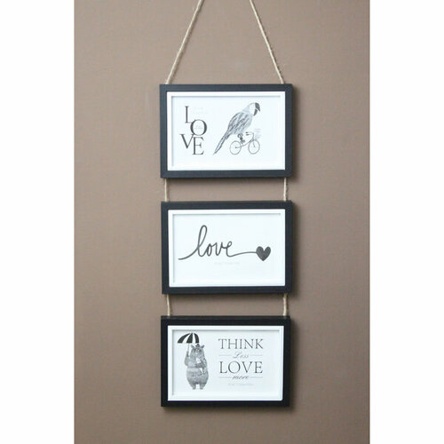 Фоторамка на 3 фото 1015см Maria цвет черный 337₽