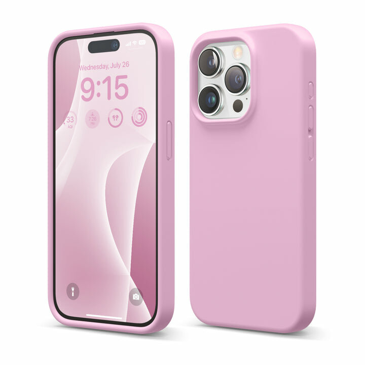 Elago для iPhone 15 Pro чехол Soft silicone (Liquid) Hot Pink