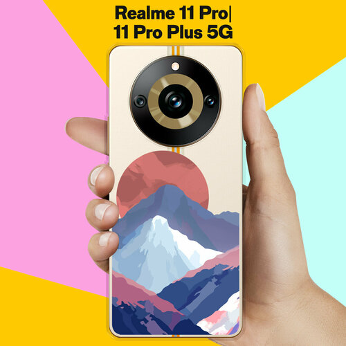 Силиконовый чехол на Realme 11 Pro / Realme 11 Pro Plus 5G Горы / для Реалми 11 Про / Реалми 11 Про Плюс 5Джи чехол книжка mypads для realme 11 pro 11 pro реалми 11 про 11 про плюс мягкое прикосновение светло коричневый