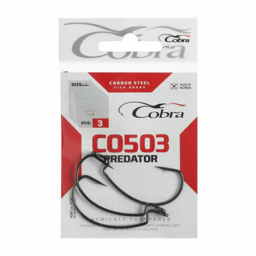 Крючок COBRA офсетный CO-503-K020 3шт крючок cobra офсетный co 503 k030 3шт