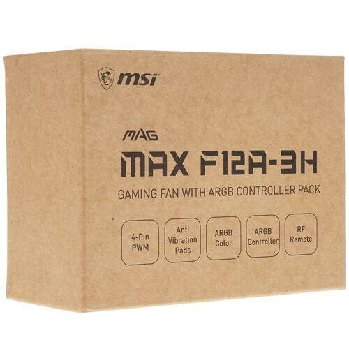 MAX F12A-3H 3*ARGB 120mm fans with hub and remote control MSI - фото №11