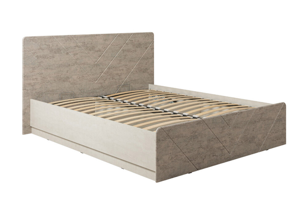 Кровать Моби Амели 11.31 Н шелковый камень / бетон чикаго бежевый 181.4x205.2x104.3 см