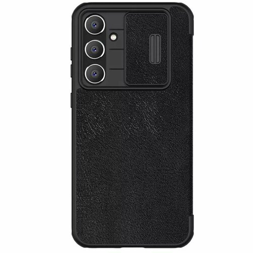 Кожаный чехол-книжка Nillkin Leather Qin Pro для Samsung Galaxy S23 FE (черный) чехол nillkin qin leather case для samsung galaxy note fe fan edition brown коричневый
