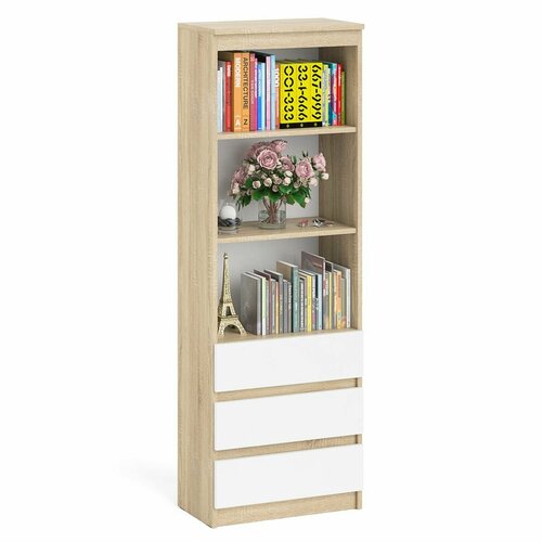 Стеллаж с ящиками Мори МСТ6003 цвет дуб сономабелый ШхГхВ 604х354х1796 см 9548₽