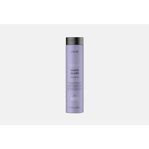 Тонирующий шампунь для нейтрализации желтого оттенка волос lakme white silver shampoo