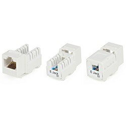 Hyperline Монтажное оборудование KJNE-8P8C-C5e-90-WH Вставка Keystone Jack RJ-45 8P8C , категория 5e, 110 IDC, заделка с помощью NE-TOOL, белая