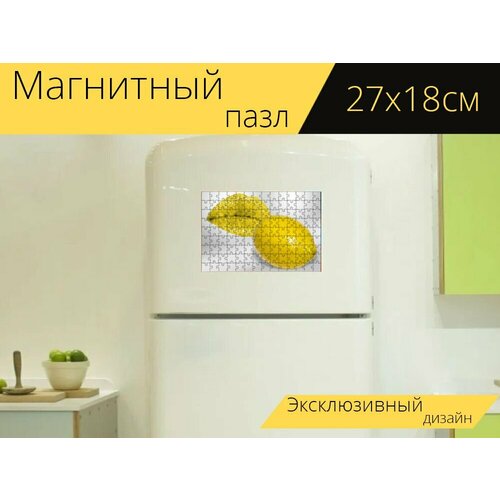 Магнитный пазл Фрукты, лимон, еда на холодильник 27 x 18 см. магнитный пазл фрукты лимон еда на холодильник 27 x 18 см