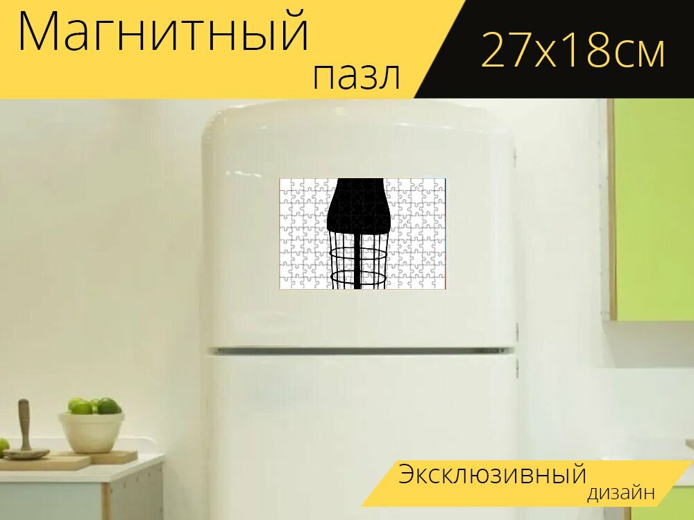 Магнитный пазл "Манекен силуэты, манекен, мода" на холодильник 27 x 18 см.