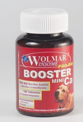 Wolmar Winsome Pro Bio BOOSTER Ca для собак крупных пород, 180 таб.